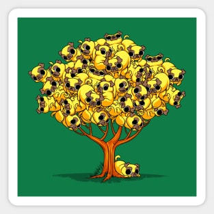 Pug Tree Sticker